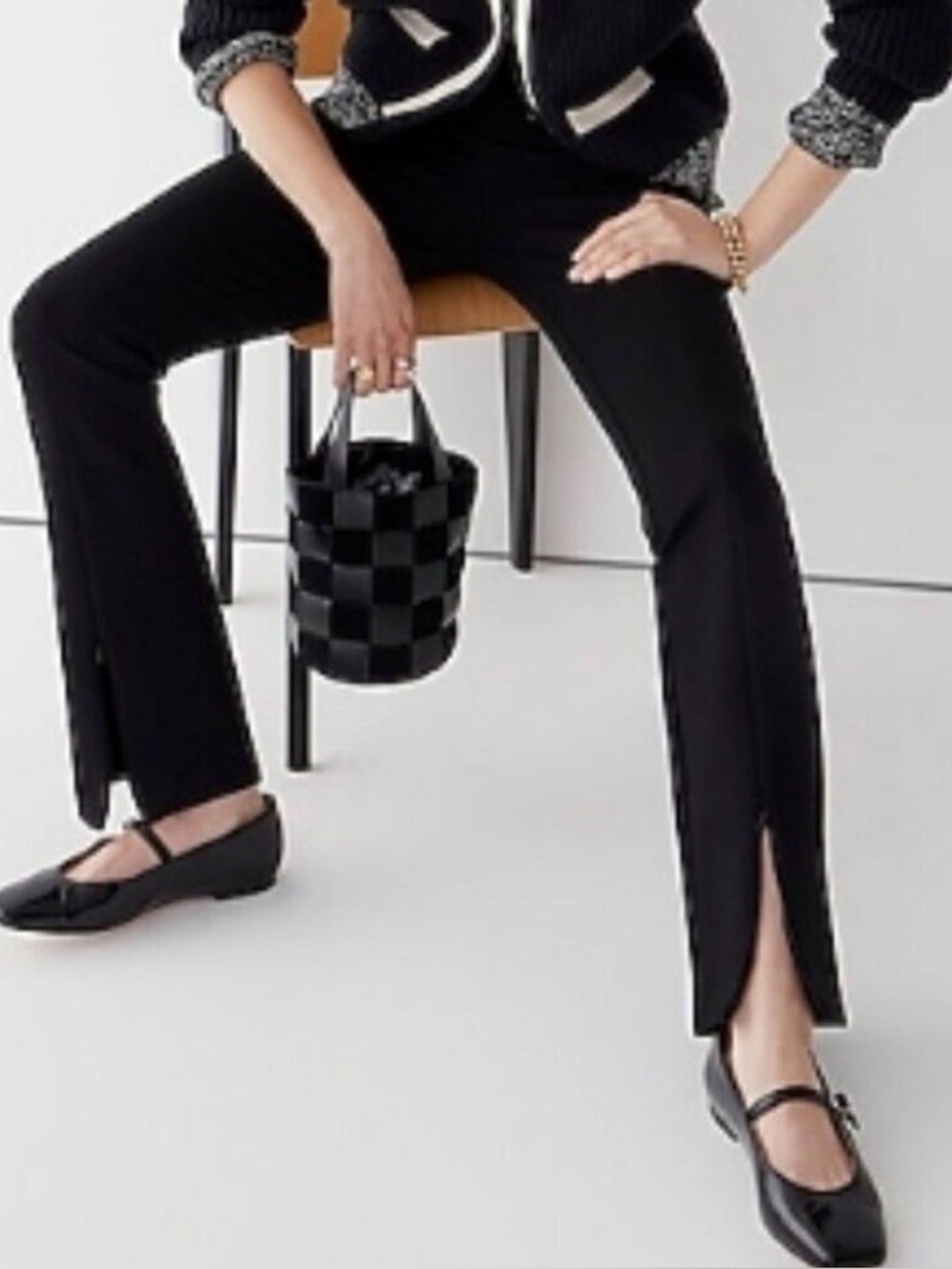 J Crew Flare Leg Trouser in Italian Ponte